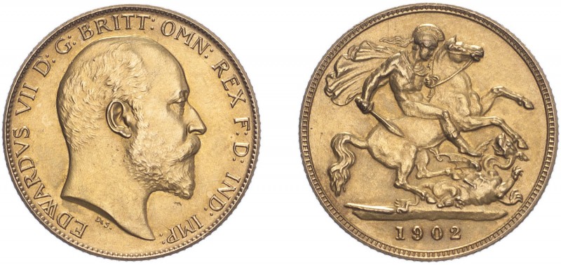 Edward VII (1902-1910). Half Sovereign, 1902, matt proof. (M.505A, S.3974A). Sma...