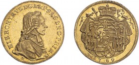 AUSTRIA. SALZBURG. Hieronymus von Colloredo. Ducat, 1789 M, 3.50 g. KM-463, Fr-880, Zöttl-3157-3171. Extremely fine.