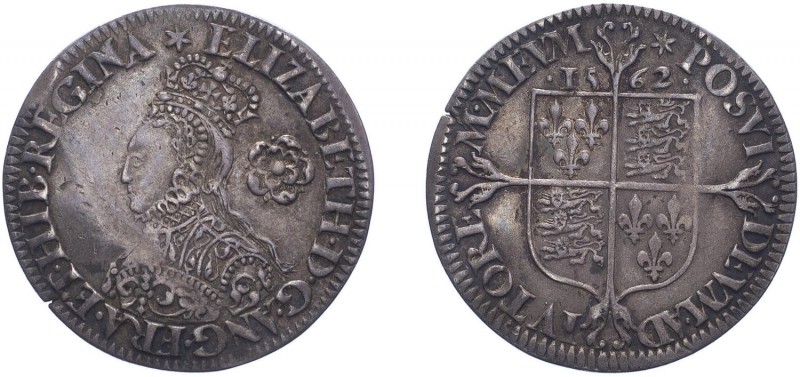 Elizabeth I (1558-1603), Sixpence, 1562, milled issue, mm. star, decorated dress...