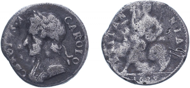 Charles II (1660-1685). Farthing, 1679, Cuir. bust, contemporary counterfeit in ...