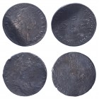 William III (1694-1702). Shillings (2), 1697, third bust and third bust variety. (ESC 1128, 1132, S.3505, 3511). First coin poor, second coin with a b...