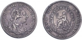 George III (1760-1820). Dollar, 1804, Bank of England issue, leaf to upright of E in DEI. (ESC 1925, S.3768). Undertype very clear in parts, with a se...