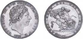 George III (1760-1820). Crown, 1819, LIX edge, St George and dragon reverse. (ESC 2010, S.3787). Mint state.