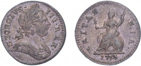 George III (1760-1820). Farthing, 1773, 3 over 3 to the left. (BMC 911 var, S.3775). Weakly struck otherwise Good Very Fine with traces of original co...