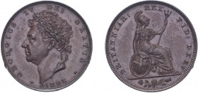 George IV (1820-1830). Farthing, 1826, bronzed proof, edge plain. (BMC 1440, S.3825). Edge nick at 8 o’clock on obverse and a couple of spots otherwis...