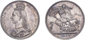 Victoria (1837-1901). Crown, 1887, jubilee head. (ESC 2585, S.3921). Good Extremely Fine, reverse slightly prooflike.