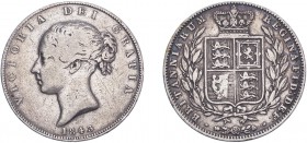 Victoria (1837-1901). Halfcrown, 1843, young head. (ESC 2718, S.3888). Once cleaned otherwise Good Fine, rare.