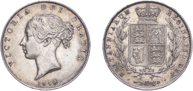 Victoria (1837-1901). Halfcrown, 1849, large date. (ESC 2730, S.3888). Very Fine...