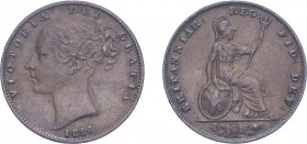 Victoria (1837-1901). Farthing, 1856, R over E in Victoria. (BMC 1584, S.3950). Very Fine with the error very clear. Scarce.
Ex Farthing Specialist, w...