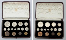 George VI (1936-1952). Proof Set, 1937, 15 coins from Crown to Farthing, including Maundy. (S.PS16). A few coins starting to tone otherwise about as s...