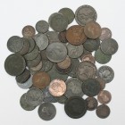 William III, double headed halfpenny made from two halves, William & Mary, Halfpenny, 1694, Charles II, Farthings (9), plus other copper issues from 1...