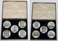 Victoria, c.1850’s, Set of 5 Cathedral Medals, in white metal. By J.Davis. Comprised of Cathedrals; York, Oxford, Ely, St Paul’s, Canterbury. Each 61m...