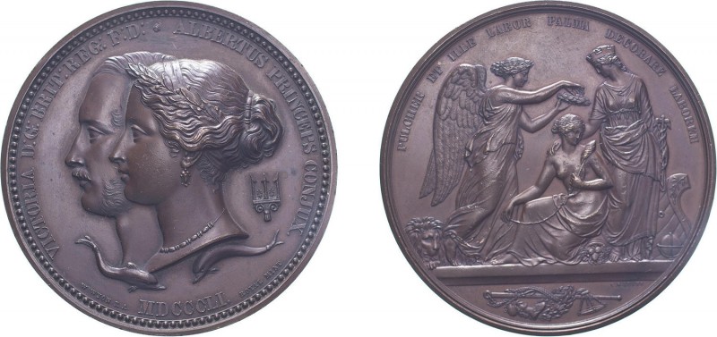 Victoria, 1851, Great Exhibition, Juror’s, bronze medal. By W.Wyon/G.G Adams. 64...