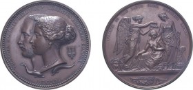 Victoria, 1851, Great Exhibition, Juror’s, bronze medal. By W.Wyon/G.G Adams. 64mm, 144.2g. (Eimer 1457, BHM 2464). Extremely Fine and rare. 
Edge rea...