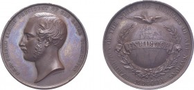 Victoria, 1851, Great Exhibition, Exhibitor’s, bronze medal. By W.Wyon. 44mm, 62.8g. (Eimer 1459, BHM 2463). Nearly Extremely Fine. 
Edge reads ‘Unite...