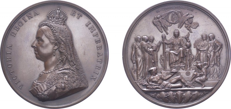 Victoria, 1887, Golden Jubilee, bronze medal. By L.C Wyon after Boehm. 77mm, 212...