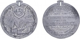 George V, 1915, I.O.M Douglas Prisoner of War Camp, white metal medal. 45mm, 33.5g. (Eimer 1945). About Uncirculated.