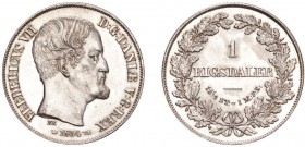 DENMARK. Frederik VII, 1848-63. Rigsdaler 1854 VS, Copenhagen. Sieg 13.1, Hede 8A. Uncirculated.