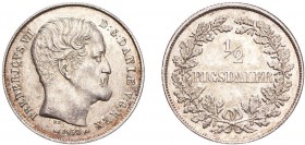 DENMARK. Frederik VII, 1848-63. 1/2 Rigsdaler 1854 VS, Copenhagen. Hede 9. Uncirculated.