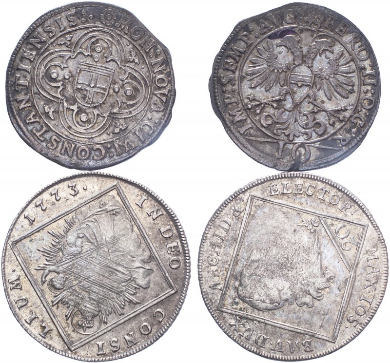 GERMANY. Lot of 2 coins. 10 Kreuzer ND (c. 1624), Constance-Ferdinan II, 20 Kreu...