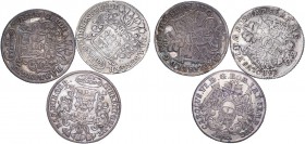 GERMANY. Lot of 3 coins. Hamburg 8 Schilling 1726, 1727 (2). KM-165. Very fine to extremely fine.