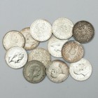 GERMANY. Lot of 12 coins. Prussia 5 Marks (13), 1895-1913.