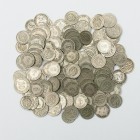 GERMANY. Lot of 124 coins. 50 pfennig (7), 10 pfennig (57), 5 pfennig 60+57+7