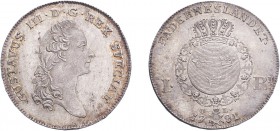 SWEDEN. Gustav III, 1771-92. Riksdaler, 1781 OL, Stockholm, 29.25 g. KM-527, Dav-1736. 
Head of Gustav III facing right, legend reads GUSTAVUS III∙D∙G...