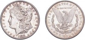 USA. Morgan Dollars, 1878-1921. Dollar 1881-S, San Fransisco. . Choice Uncirculated.