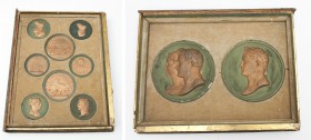 France, Napoleon, c.1815, Set of 10 uniface, painted lead medals depicting various scenes from the French Revolution to the Premier Empire. By Bertran...