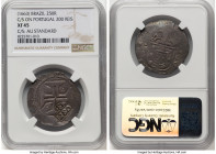 Afonso VI Counterstamped 250 Reis ND (1663) XF45 NGC, LMB-24. "Crowned 2S0" countermark (AU Standard) on Portugal João IV 200 Reis (1/2 Cruzado) from ...