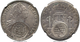 Minas Gerais. João Prince Regent Counterstamped 960 Reis ND (1808) XF45 NGC, Minas Gerais mint, KM242, LMB-452. Host: Chile Charles IV 8 Reales 1804 S...