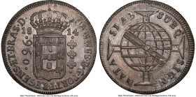 João Prince Regent 960 Reis 1814-B MS61 NGC, Bahia mint, KM307.1, LMB-399. Overstruck on a Spanish Colonial 8 Reales. HID09801242017 © 2024 Heritage A...