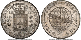 João Prince Regent 960 Reis 1816-R MS64 NGC, Rio de Janeiro mint, KM313, LMB-426. Overstruck on a Spanish Colonial 8 Reales. Presenting highly impress...