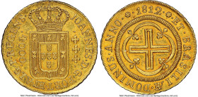 João Prince Regent gold 4000 Reis 1812-(R) MS61 NGC, Rio de Janeiro mint, KM235.2, LMB-572c. Ex Pernambucana Collection (Heritage Auction #3091, May 6...