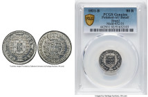 João VI 80 Reis 1821-B AU Details (Polished) PCGS, Bahia mint, KM322.2, LMB-457. 1.82gm. Mintage: 3,189. A one-year type, and the first such example w...
