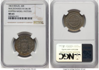 Pedro II copper-nickel Pattern 40 Reis 1863 MS63 NGC, Rio de Janeiro mint, KM-PN110, LMB-E058b. Tastefully toned. HID09801242017 © 2024 Heritage Aucti...