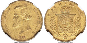 Pedro II gold 20000 Reis 1862 AU50 NGC, Rio de Janeiro mint, KM468 (Rare), LMB-682. Key-date. HID09801242017 © 2024 Heritage Auctions | All Rights Res...
