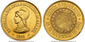 Republic gold 20000 Reis 1893 AU58 NGC, Rio de Janeiro mint, KM497, LMB-713. Mintage: 4,303. HID09801242017 © 2024 Heritage Auctions | All Rights Rese...