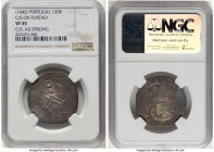 João IV Counterstamped 120 Reis ND (1642) VF35 NGC, KM429.3. Counterstamp 120 (AU Strong) on Portugal Tostao. HID09801242017 © 2024 Heritage Auctions ...