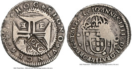 Pedro II Counterstamped 250 Reis ND (1688) VF35 NGC, Gomes-109.02 (Rare), LMB-100 (Rare). 10.63gm. Host: Portugal Joao IV 200 Reis (1/2 Cruzado) from ...