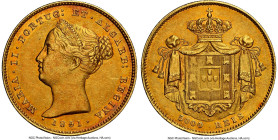 Maria II gold 5000 Reis 1851 AU55 NGC, Lisbon mint, KM476.2, Fr-142. HID09801242017 © 2024 Heritage Auctions | All Rights Reserved www.HA.com/TexasAuc...