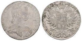 Taler, 1780, Maria Theresia, IC-FA, Wien, Frühwald 114a, kl. Hksp., Kr., ss.