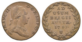 2 Liards, 1793, Franz II., Brüssel, Her. 1198, f. vz.