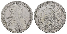 Taler, 1765, Karl Friedrich, Durlach, Dav. 1933, justiert, etw. berieben, ss.