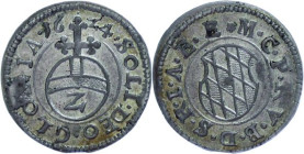 2 Kreuzer, 1624, Maximilian I., München, KM 128.2, ss.