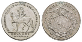 1/4 Taler, 1765, Christian Friedrich Karl Alexander, Schwabach, auf die Kreisobristenwürde, Hsp., Avers gereinigt stellenweise bearbeitet, ss.