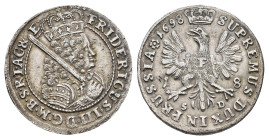 18 Gröscher, 1698, Friedrich III., SD, Königsberg, Neumann 12.28, ss-vz.