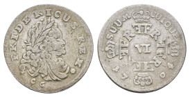 6 Gröscher, 1704, Friedrich I., CG, Königsberg, Olding 66, s-ss.