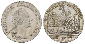 Taler, 1764, Friedrich II., F. Magdeburg, Dav. 2588, Olding 120, gereinigt, Stempelfehler, Avers vz, Revers ss-vz.